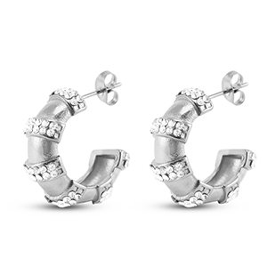 Boucles d'oreilles / puces d&rsquo;oreilles en acier Inox Argent&eacute;