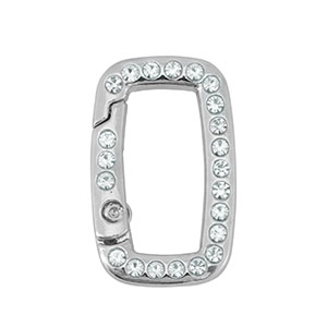 Appr&ecirc;ts color&eacute;s anneau porte-cl&eacute;s rectangle Argent&eacute;