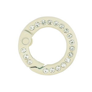 Appr&ecirc;ts color&eacute;s anneau porte-cl&eacute;s Blanc cass&eacute;