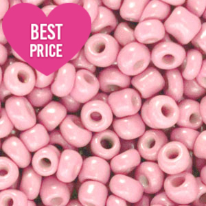 Perles de rocailles 6/0 (4mm) Rose posy