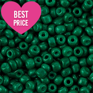 Perles de rocailles 12/0 (2mm) Vert fonc&eacute;