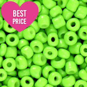 Perles de rocailles 12/0 (2mm) Vert lime fluo