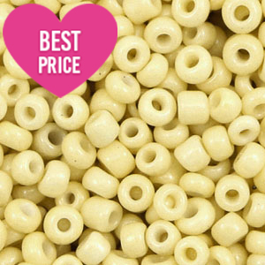 Perles de rocailles 12/0 (2mm) Jaune doux