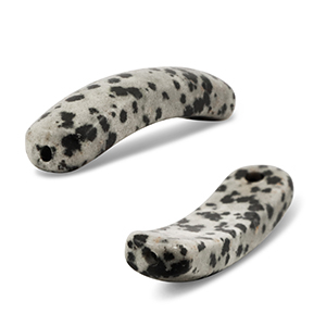 Pierres naturelles connecteur Jaspe Dalmatien Greige-noir
