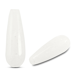 Pierres naturelles perles Quartz goutte Blanc