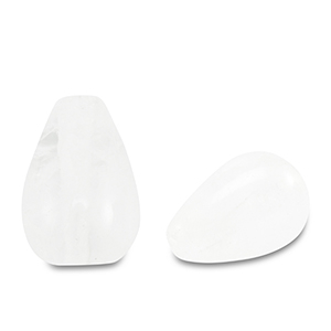 Pierres naturelles perles Verre goutte Blanc