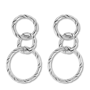 Boucles d'oreilles / puces en acier Inox Argent&eacute;