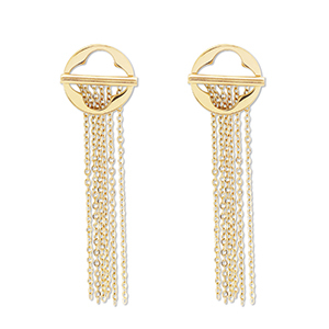 Boucles d'oreilles / puces en acier Inox Dor&eacute;