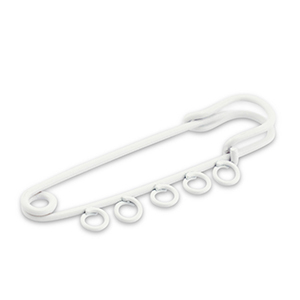 Appr&ecirc;ts color&eacute;s &eacute;pingle d&eacute;corative avec 5 anneaux Blanc