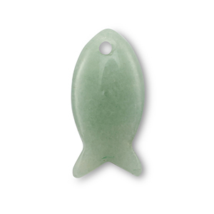 Pierres naturelles pendentifs quartz poisson Vert jade