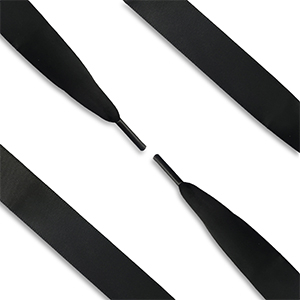 Lacet pour chaussure tendance en satin Noir