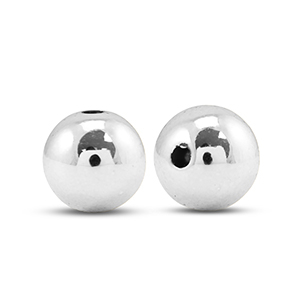 Perles au look m&eacute;tallique rond 12mm Argent&eacute; m&eacute;tallique