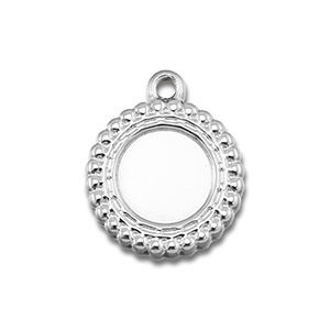 BY31&reg; Breloques en acier Inox avec serti pour SS34 flatback Argent&eacute;