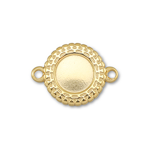 BY31&reg; Connecteur en acier Inox avec serti pour SS20 flatback Dor&eacute;