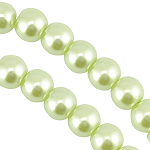 Perles en verre 6mm Pastel vert