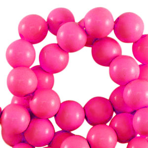 Perles acryliques 10 mm brillant Rose fuchsia