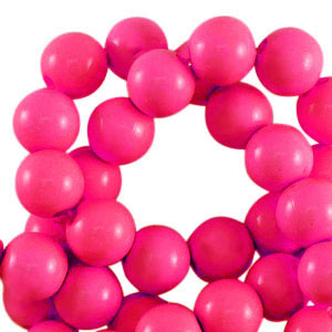 Perles acryliques 8 mm brillant Rose fuchsia