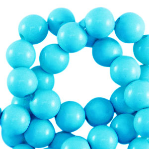 Perles acryliques 4 mm brillant Bleu turquoise
