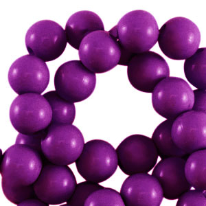 Perles acryliques 4 mm brillant Violet aubergine