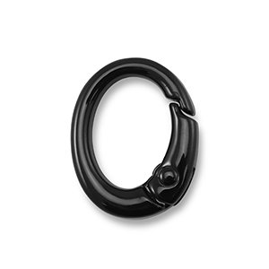 Appr&ecirc;ts color&eacute;s porte-cl&eacute;s ovale Noir