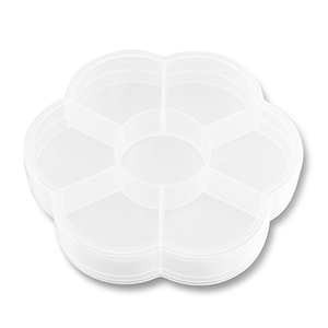 Pr&eacute;sentoir bijoux bo&icirc;te de rangement 7 cases fleur Transparent