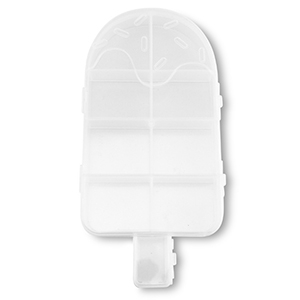 Pr&eacute;sentoir bijoux bo&icirc;te de rangement 9 cases sucette de glace Transparent