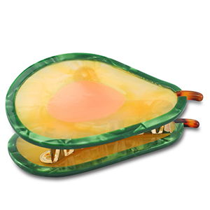 Accessoires pour cheveux pince &agrave; cheveux avocat Vert-jaune-dor&eacute;