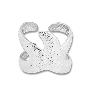 Bagues en acier Inox &eacute;toile de mer Argent&eacute;