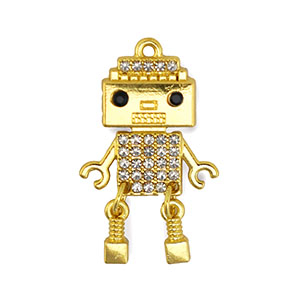 Pendentifs accroche-regard robot Dor&eacute;