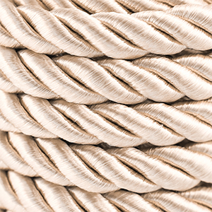 Cordon tendance torsad&eacute; 10mm Marron beige