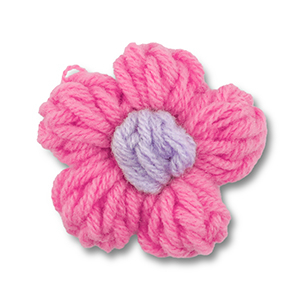 Fleur au crochet Rose-violet
