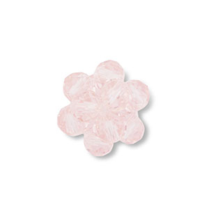 Pendentifs facett&eacute;es fleur Rose clair transparent