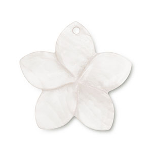 Breloque coquillage fleur Blanc