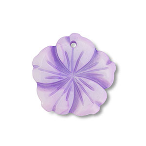 Breloque coquillage fleur Violet