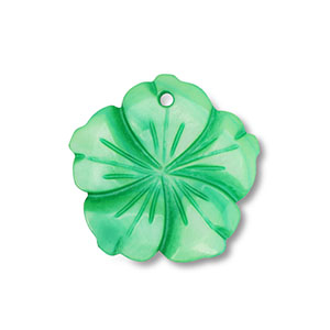 Breloque coquillage fleur Vert