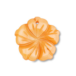 Breloque coquillage fleur Orange
