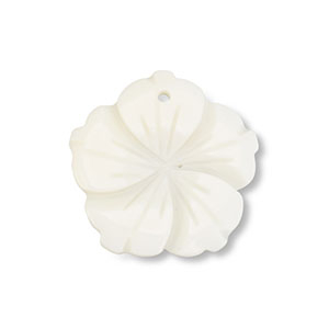 Breloque coquillage fleur Blanc