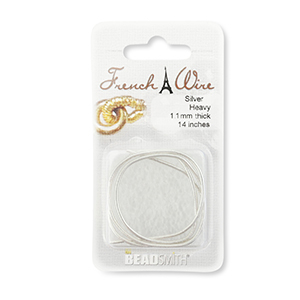 Beadsmith French wire heavy 1.1mm Argent&eacute;