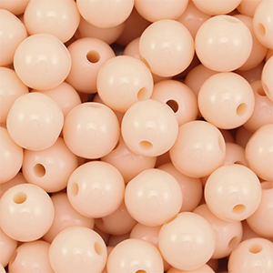 DQ Perles acryliques 10 mm P&ecirc;che nude