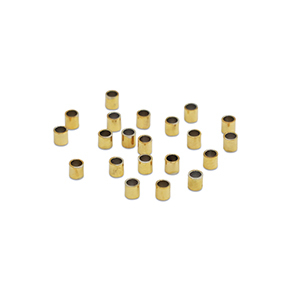 Perles en acier Inox perles &agrave; &eacute;craser tubes 1.5mm Dor&eacute;