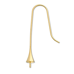 Appr&ecirc;ts en acier inox boucles d'oreilles crochet avec embout Dor&eacute;