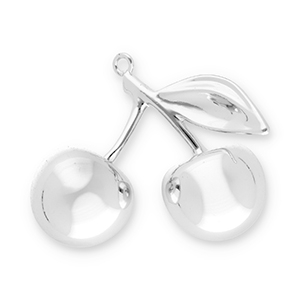 Pendentifs accroche-regard cerises Argent&eacute;