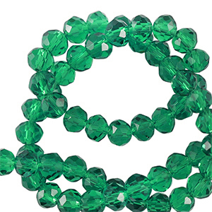 Perles &agrave; facettes 4x3mm disque Heishi Vert