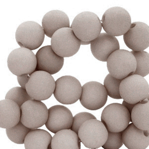 Perles acryliques 6 mm Gris rivage