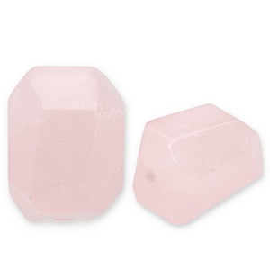 Perles en pierre naturelle Quartz Rose Rose clair-blanco