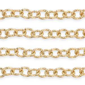 Appr&ecirc;ts en aluminium cha&icirc;ne maille jaseron maille for&ccedil;at Dor&eacute;