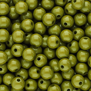 Perles acryliques 8 mm brillant Vert olive