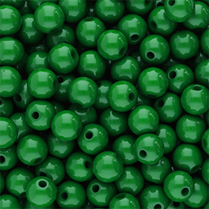 Perles acryliques 6 mm brillant Vert