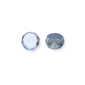Perles &agrave; facettes Bleu-pearl shine coating