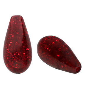 Perles Polaris Elements en forme de goutte Paipo Rouge bordeaux